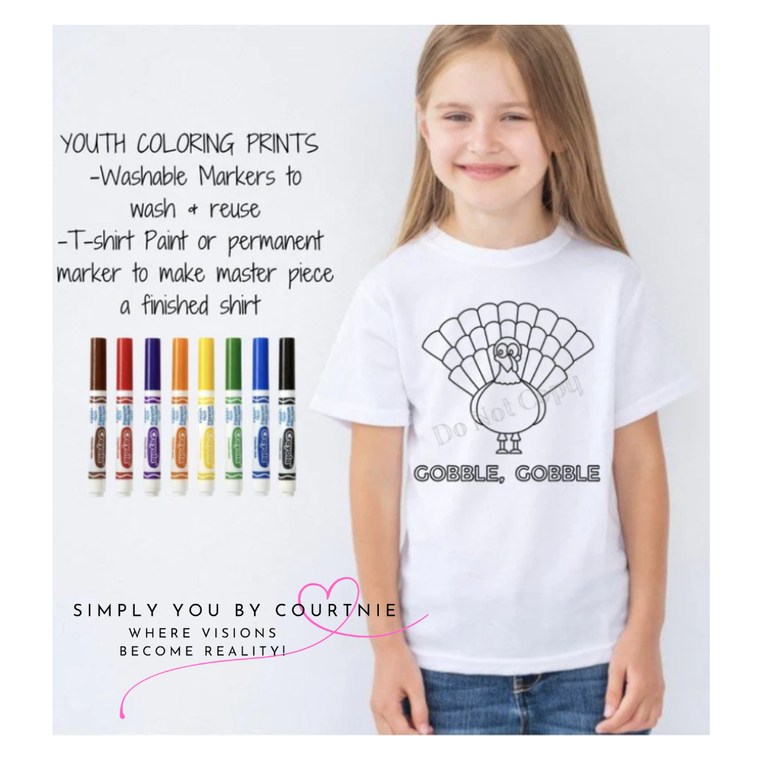 Thanksgiving Color-A-Shirt- Turkey