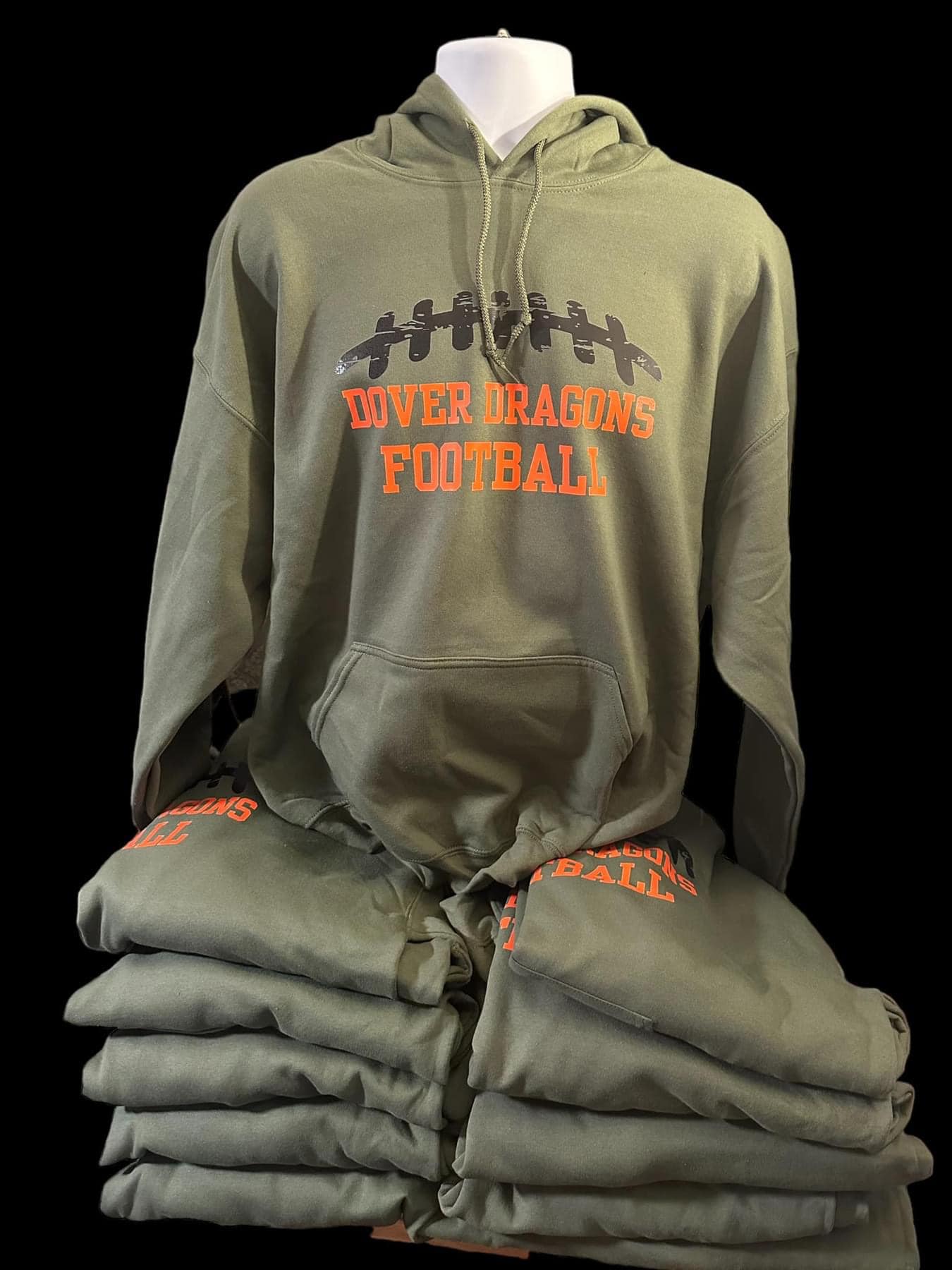 Military Green Dover Dragons Football Apparel