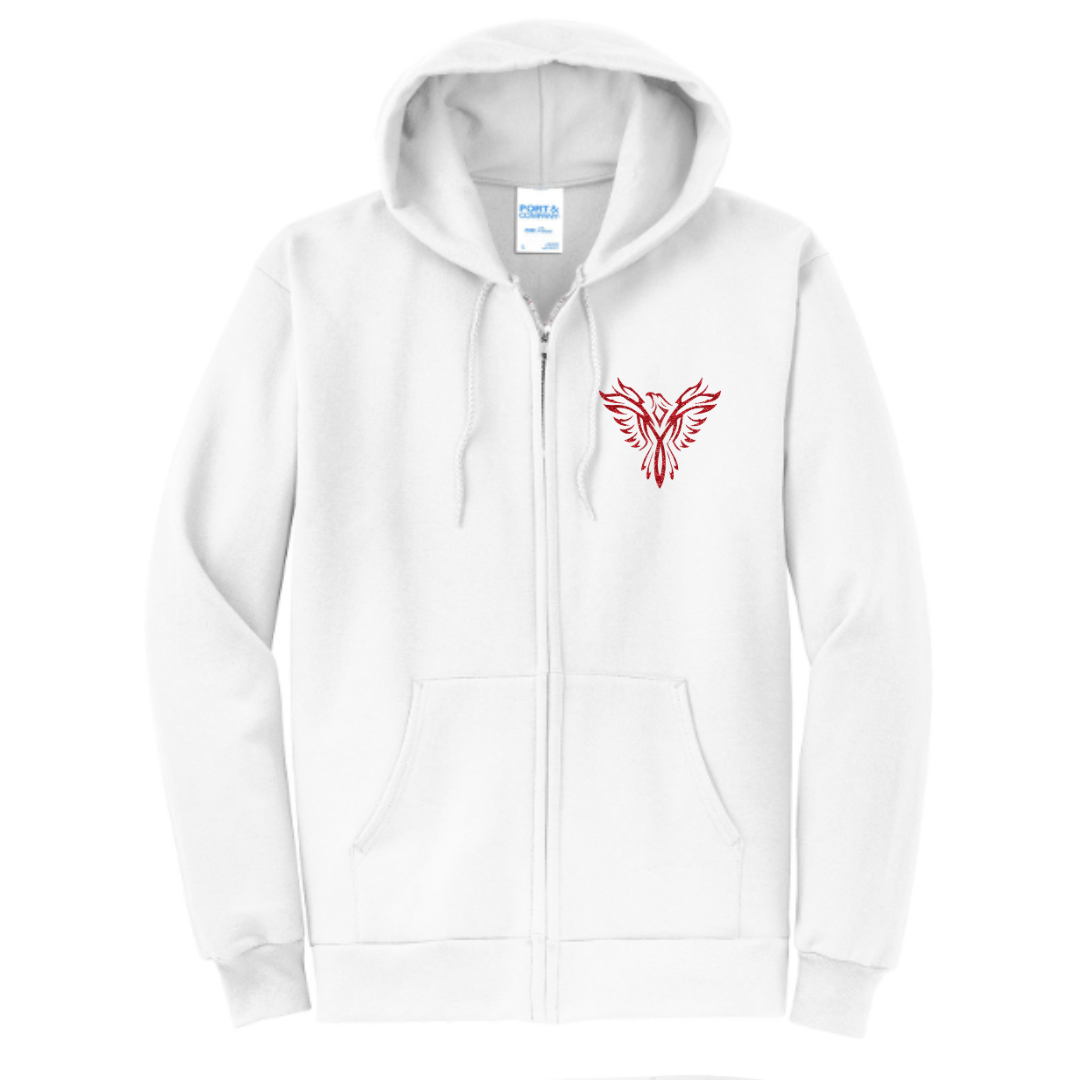 Glitter Phoenix Zip Up Sweatshirt