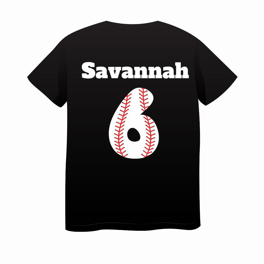 Baseball Birthday Girl Youth T-Shirt