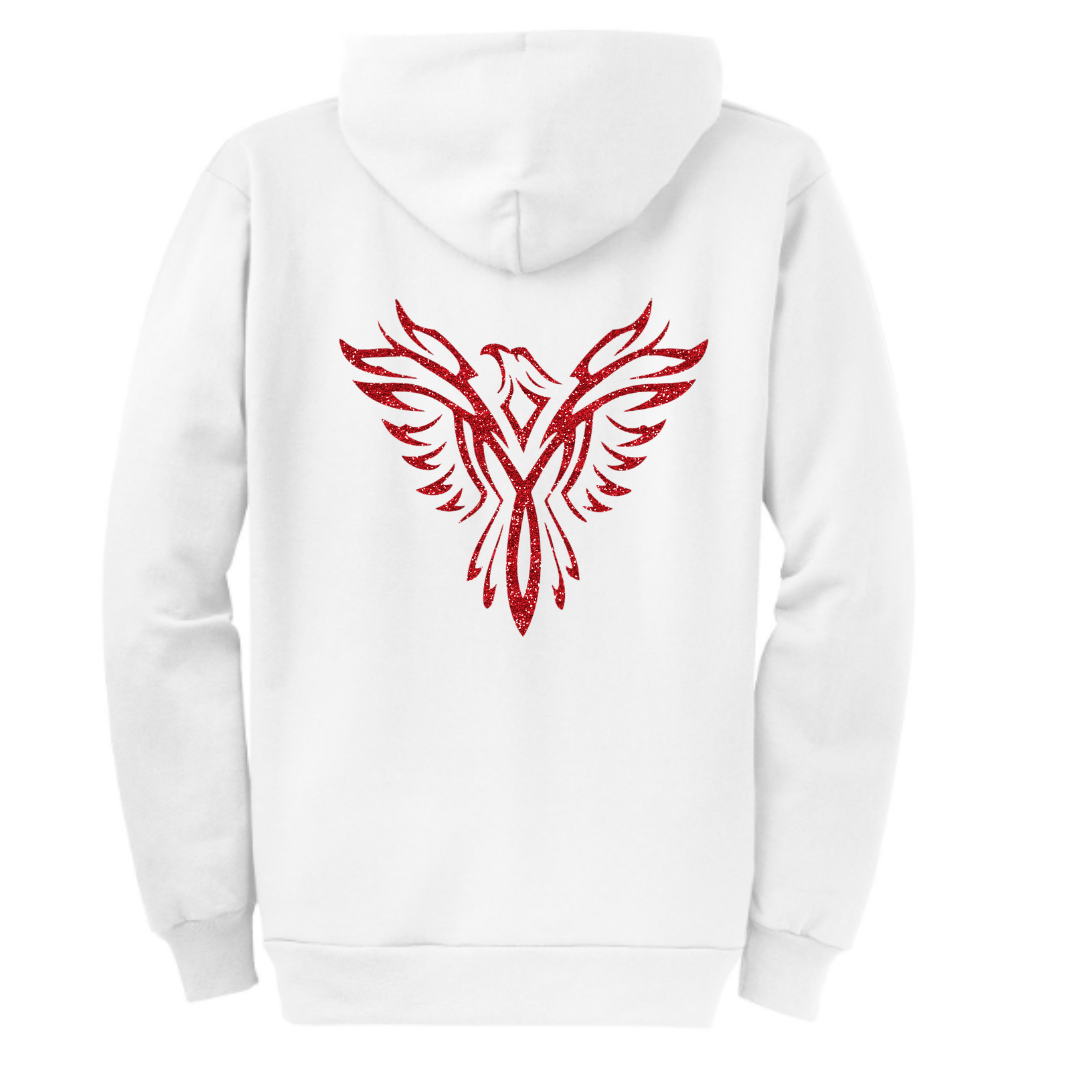 Glitter Phoenix Zip Up Sweatshirt