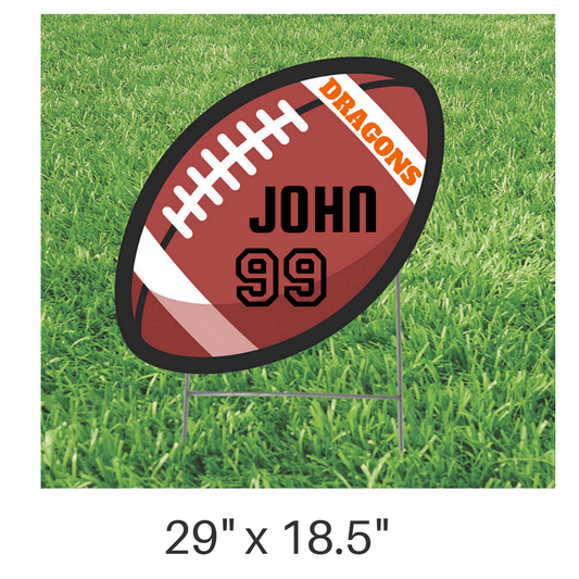 Dragon Football Yard Sign